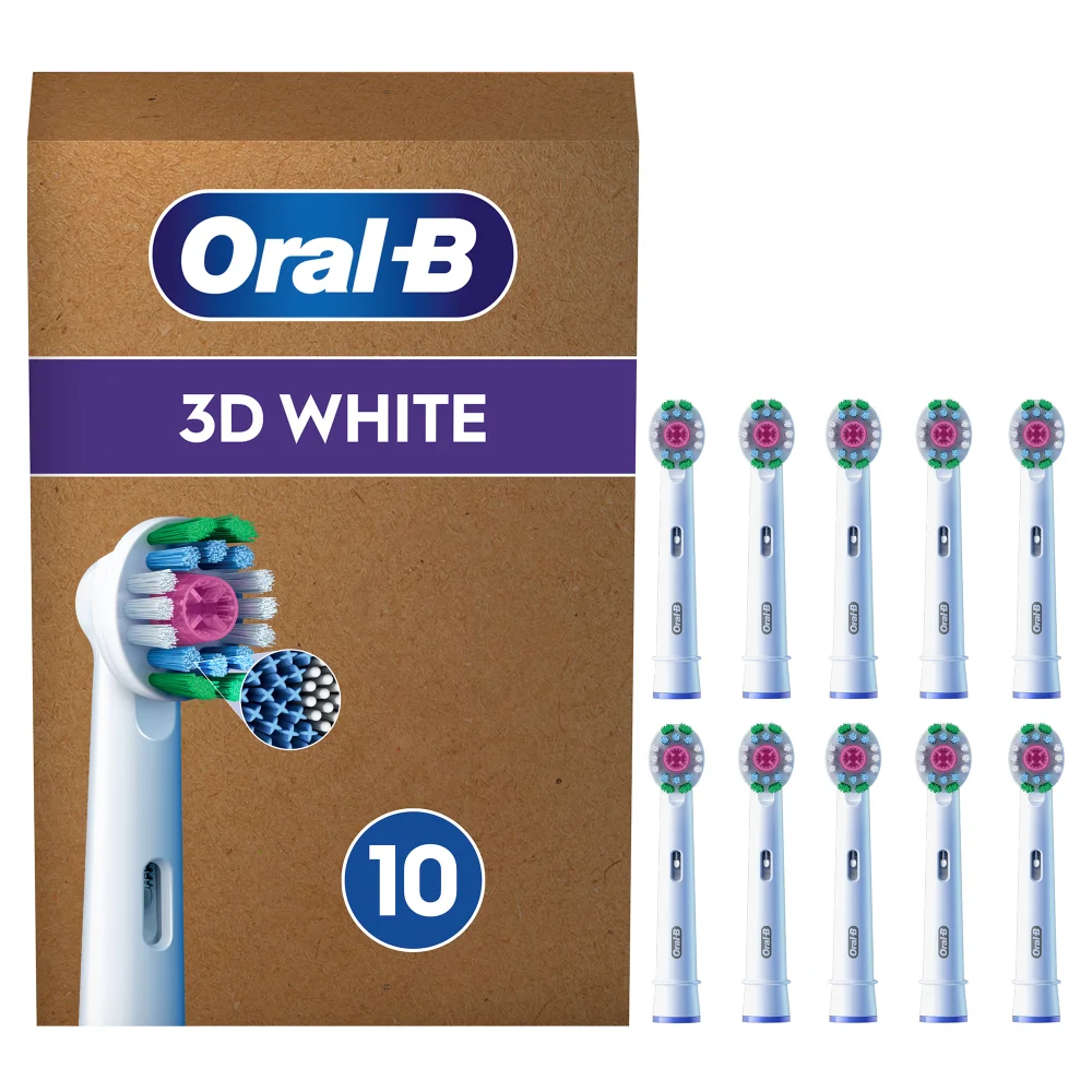 Oral-B Pro 3D Opzetborstels Wit, 10 Stuks Afbeelding 1