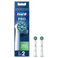 Oral-B CrossAction Opzetborstels Wit, 2 Stuks