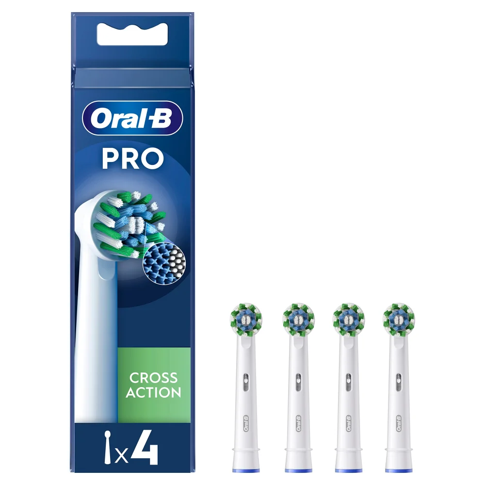 Oral-B CrossAction Opzetborstels Wit, 4 Stuks Afbeelding 1