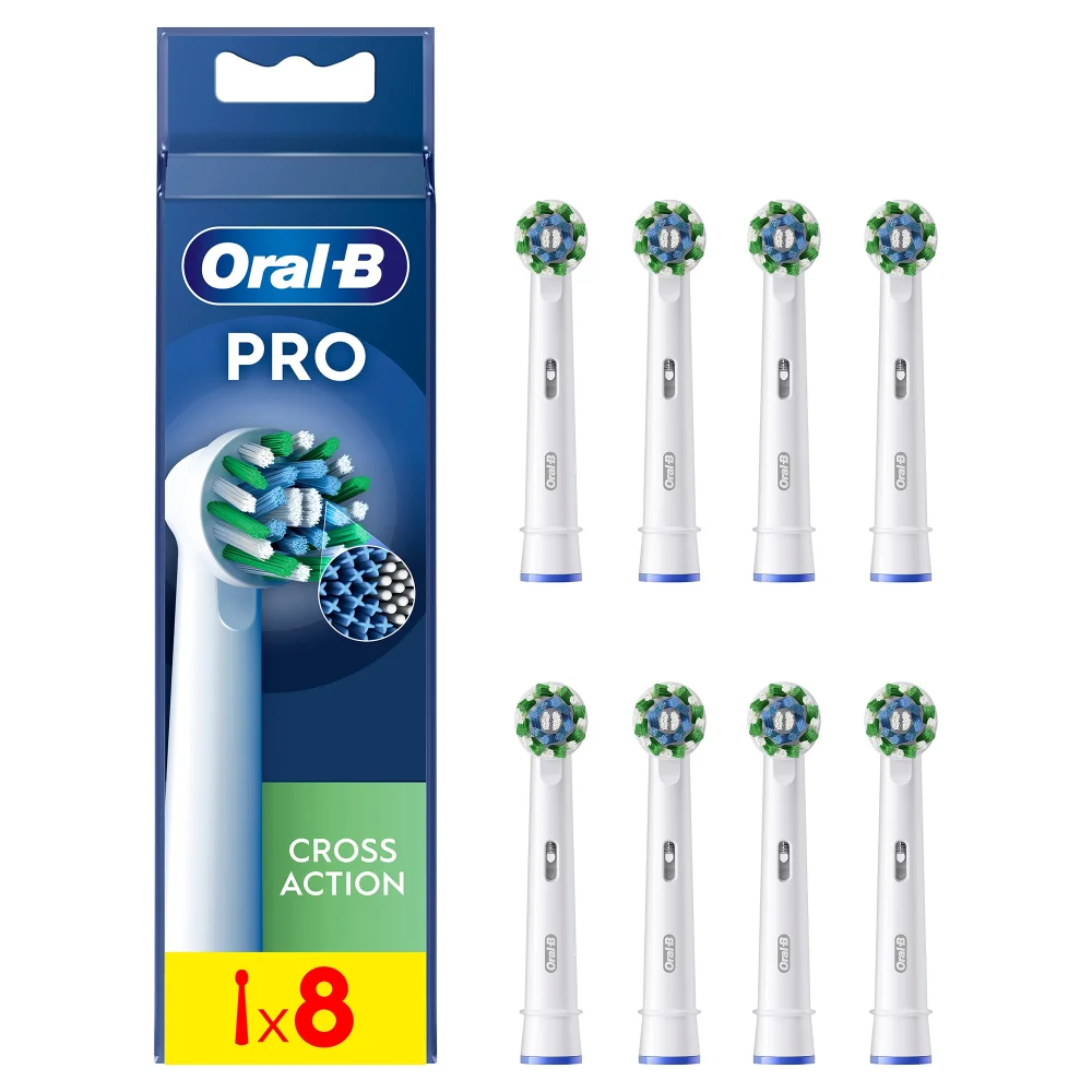 Oral-B CrossAction Opzetborstels Wit, 8 Stuks Afbeelding 1