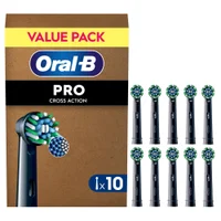 Oral-B Pro Cross Action Zwart Opzetborstels, 10 Stuks
