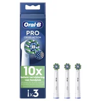 Oral-B CrossAction Opzetborstels Wit, 3 Stuks