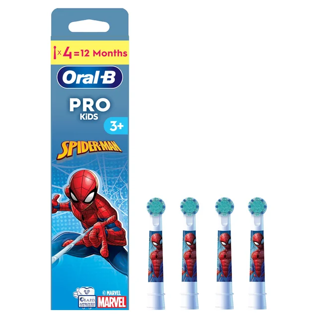 Oral-B Opzetborstels Voor Kinderen Spiderman, 4 Stuks