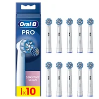 Oral-B Sensitive Clean Opzetborstels Wit, 10 Stuks