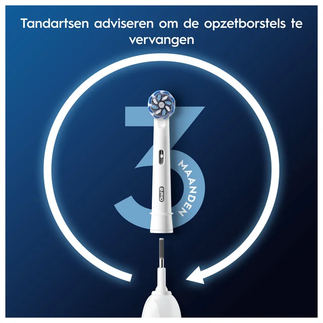 Oral-B Sensitive Clean Opzetborstels Wit, 12 Stuks