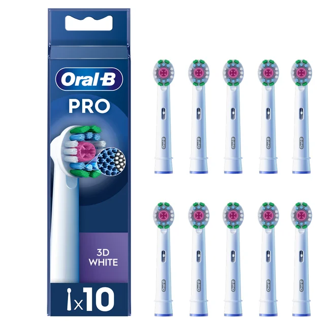 Oral-B 3D White Opzetborstels Wit, 10 Stuks