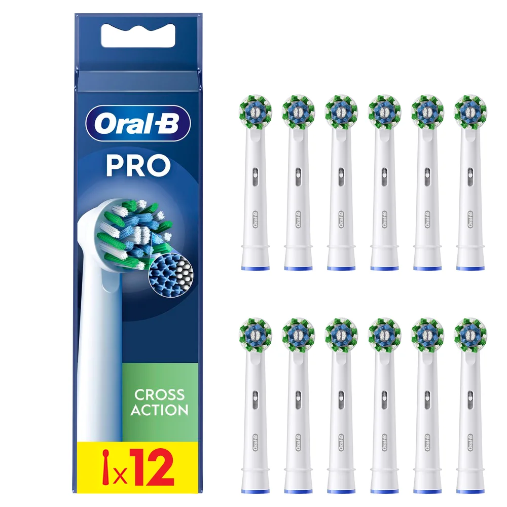 Oral-B CrossAction Opzetborstels Wit, 12 Stuks Afbeelding 1