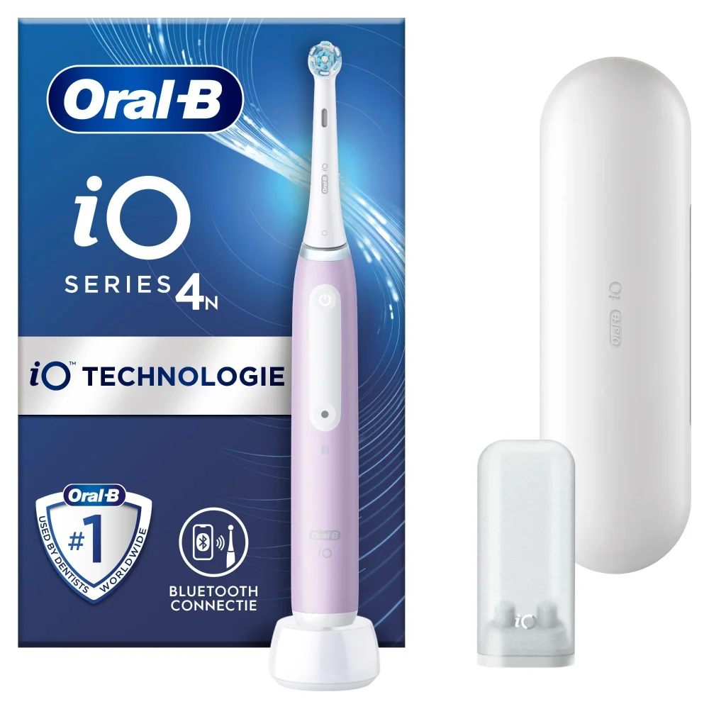 Oral-B iO 4N Elektrische Tandenborstel Lavender + 10 Opzetborstels + 2 Pro-Expert Tandpasta's Afbeelding 1