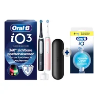 Oral-B iO 3 Elektrische Tandenborstels Zwart & Roze Duoverpakking