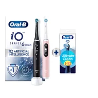Oral-B iO 6 Elektrische Tandenborstel Zwart & Roze Duoverpakking - undefined undefined