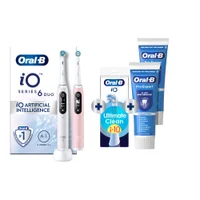 Oral-B iO 6 Elektrische Tandenborstel Wit & Roze Duoverpakking