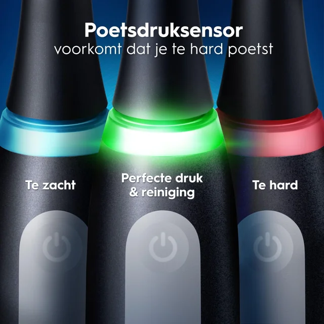 Oral-B iO 3 Elektrische Tandenborstels Zwart & Blauw Duoverpakking