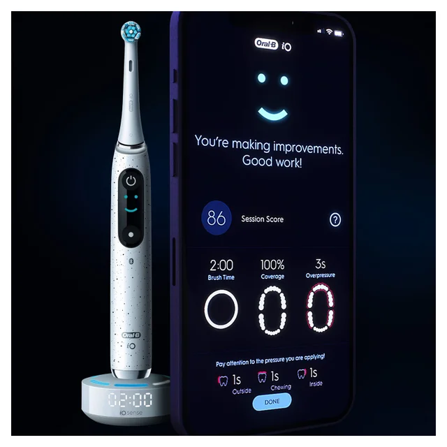 Oral-B iO 10 Stardust Elektrische Tandenborstel Wit + 4 Opzetborstels