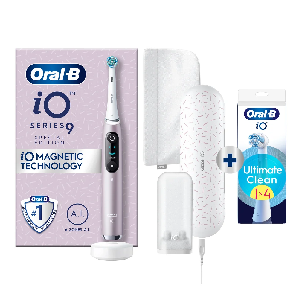 Oral-B iO 9 Special Edition Elektrische Tandenborstel Roze + 4 Opzetborstels Afbeelding 1