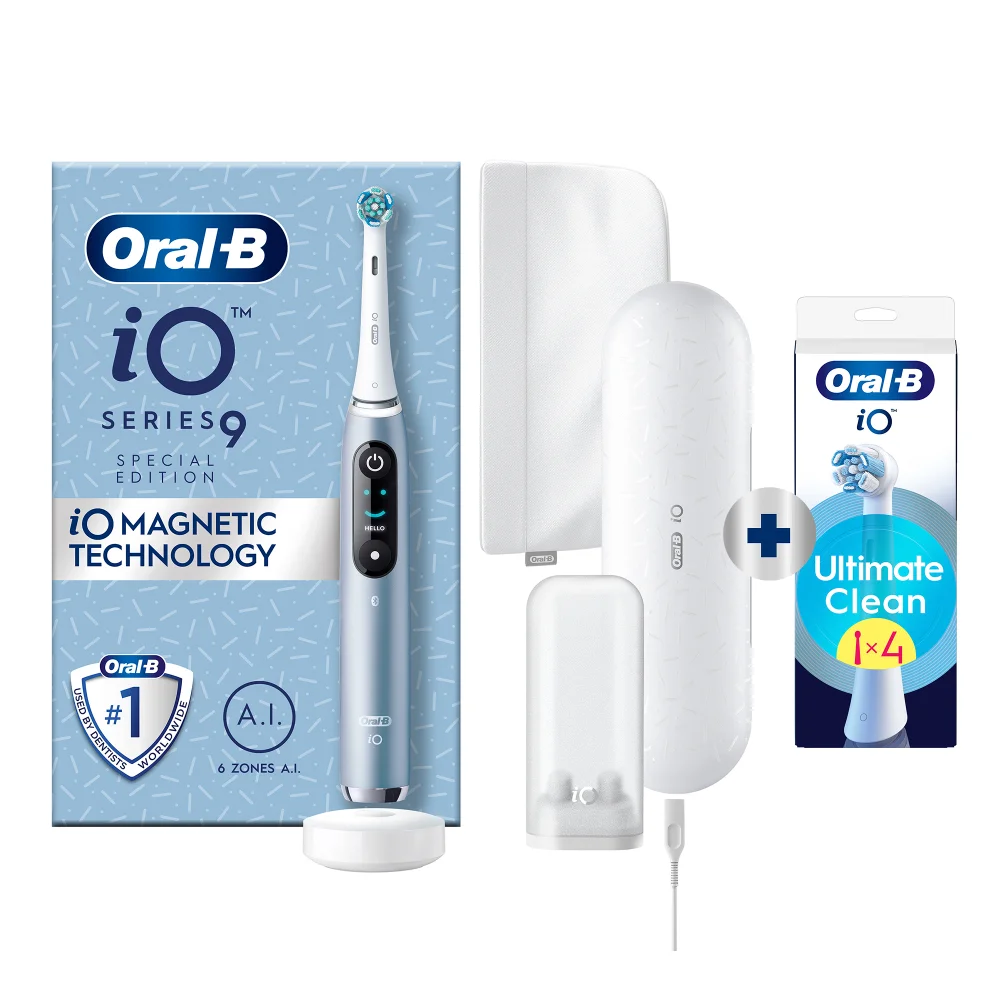 Oral-B iO 9 Special Editie Elektrische Tandenborstel Blauw + 4 Opzetborstels Afbeelding 1