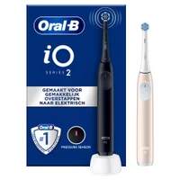 Oral-B iO 2 Elektrische Tandenborstel Zwart & Roze Douverpakking