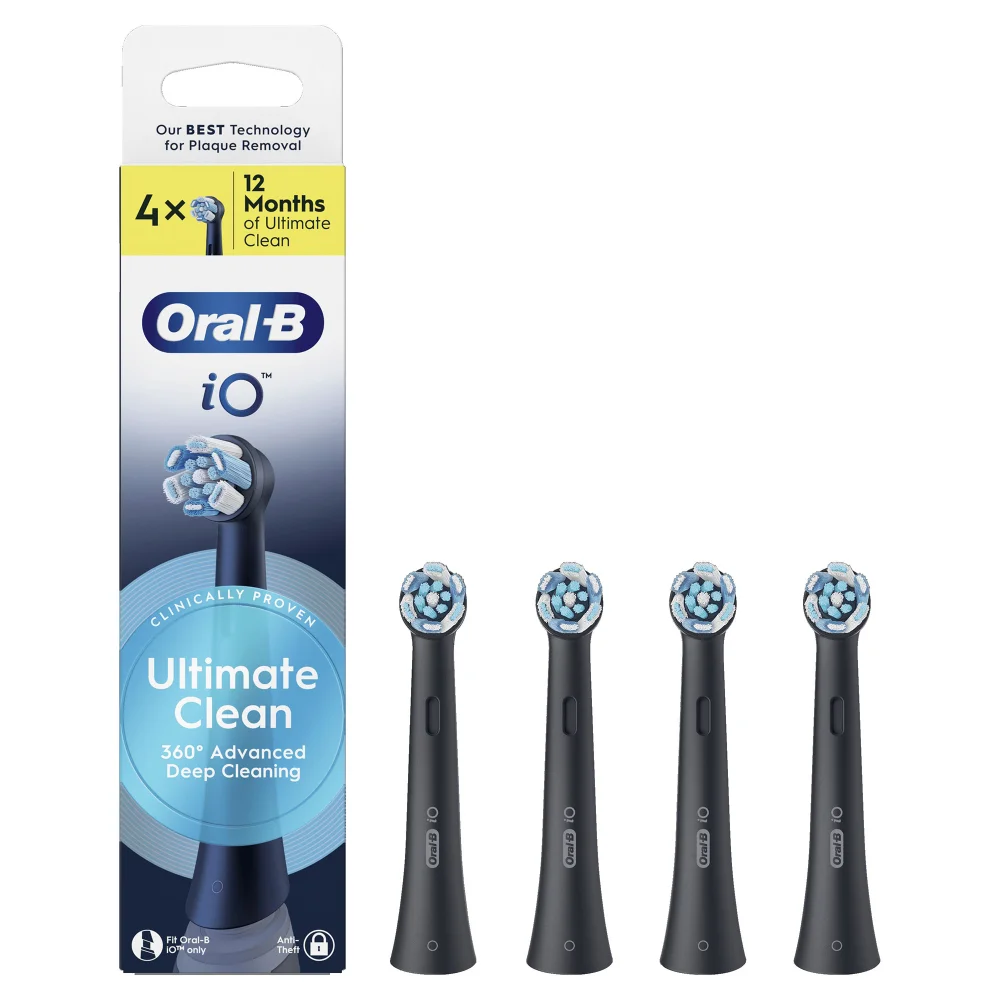 Oral-B iO Series Ultimate Clean Zwart, Originele opzetborstels, CrissCross borstelharen, 4 Afbeelding 1