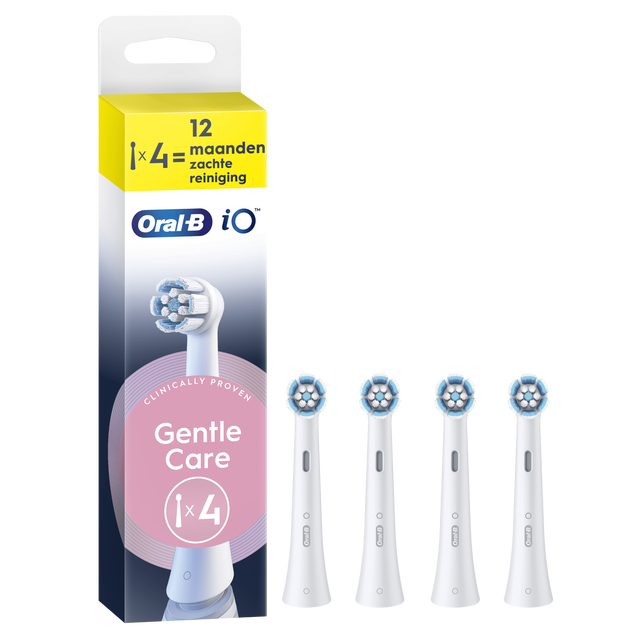Oral-B iO Series Gentle Care Wit, Originele opzetborstels, 4 Stuks