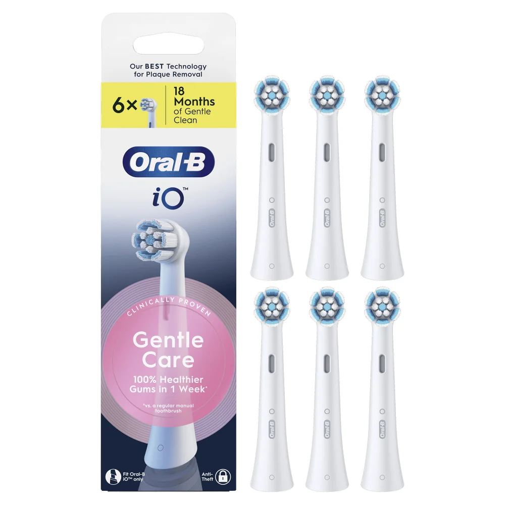 Oral-B iO Series Gentle Care Opzetborstels Wit, 6 Stuks Afbeelding 1