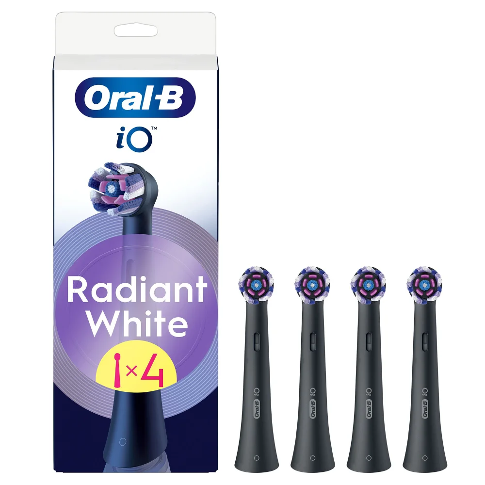 Oral-B iO Series Radiant White Opzetborstels Zwart, 4 Stuks Afbeelding 1