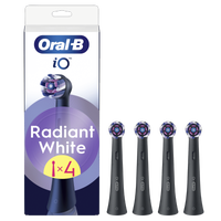 Oral-B iO Series Radiant White Opzetborstels Zwart, 4 Stuks
