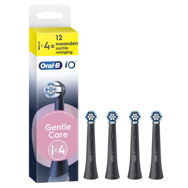 Oral-B iO Series Gentle Care Zwart, Originele opzetborstels, 4 Stuks