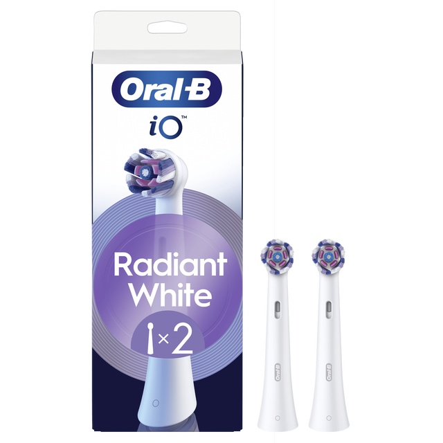 Oral-B iO Series Radiant White Opzetborstels Wit, 2 Stuks