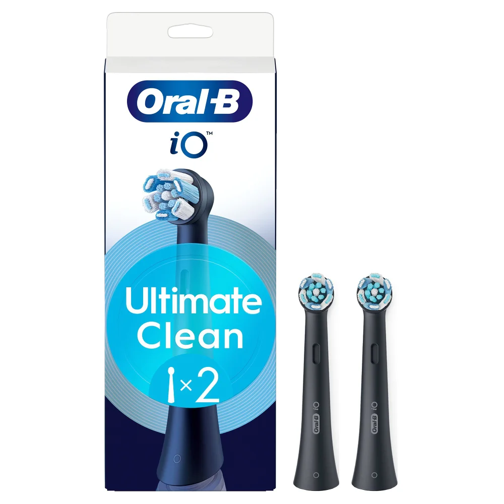 Oral-B iO Series Ultimate Clean Opzetborstels Zwart, 2 Stuks Afbeelding 1