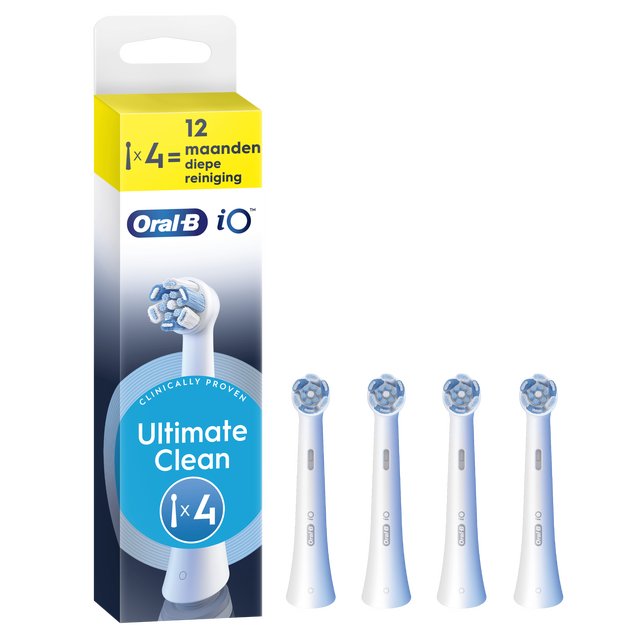 Oral-B iO Series Ultimate Clean Wit, Originele opzetborstels, 4 Stuks