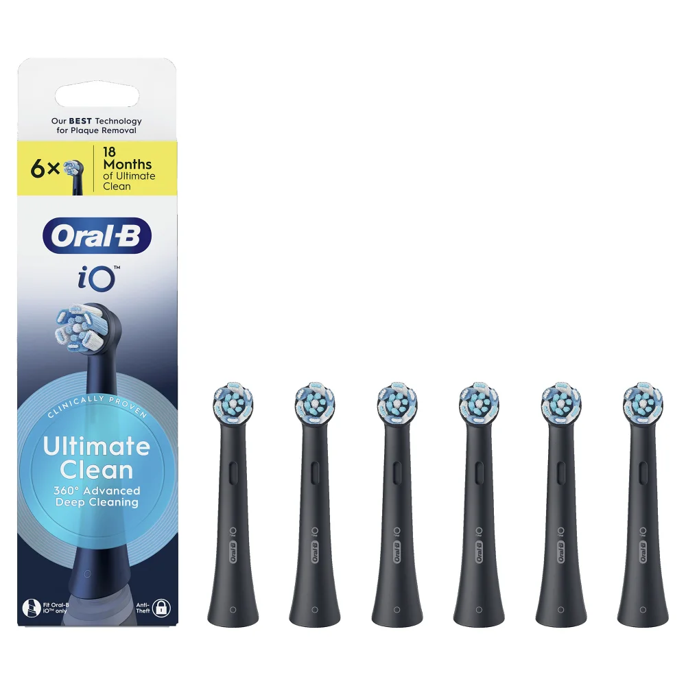 Oral-B iO Series Ultimate Clean Opzetborstels Zwart, 6 Stuks Afbeelding 1