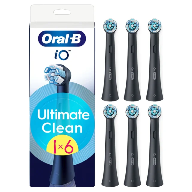 Oral-B iO Series Ultimate Clean Opzetborstels Zwart, 6 Stuks