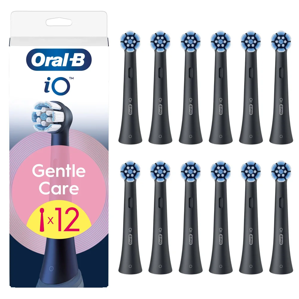 Oral-B iO Series Gentle Care Opzetborstels Zwart, 12 Stuks Afbeelding 1