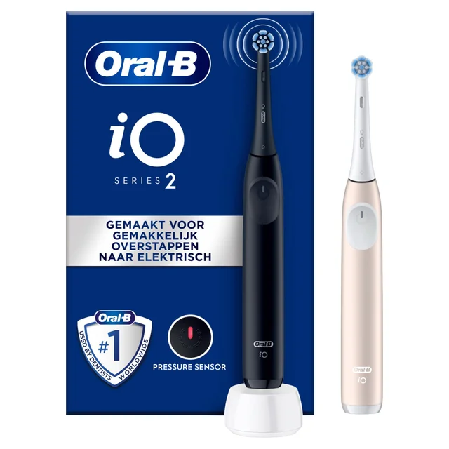 Oral-B iO 2 Elektrische Tandenborstel Duo pack Zwart & Roze