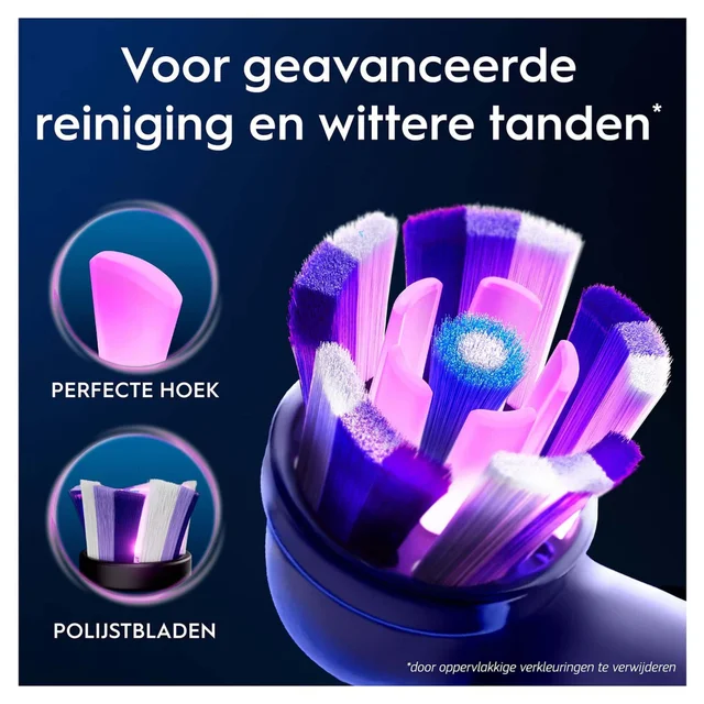 Oral-B Pro 3D Clinical Intensieve Whitening Tandpasta en 4 Zwarte Opzetborstels Bundel