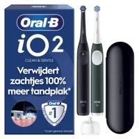Oral-B iO2 elektrische tandenborstel met verpakking: Verwijdert zachtjes 100% meer tandplak.