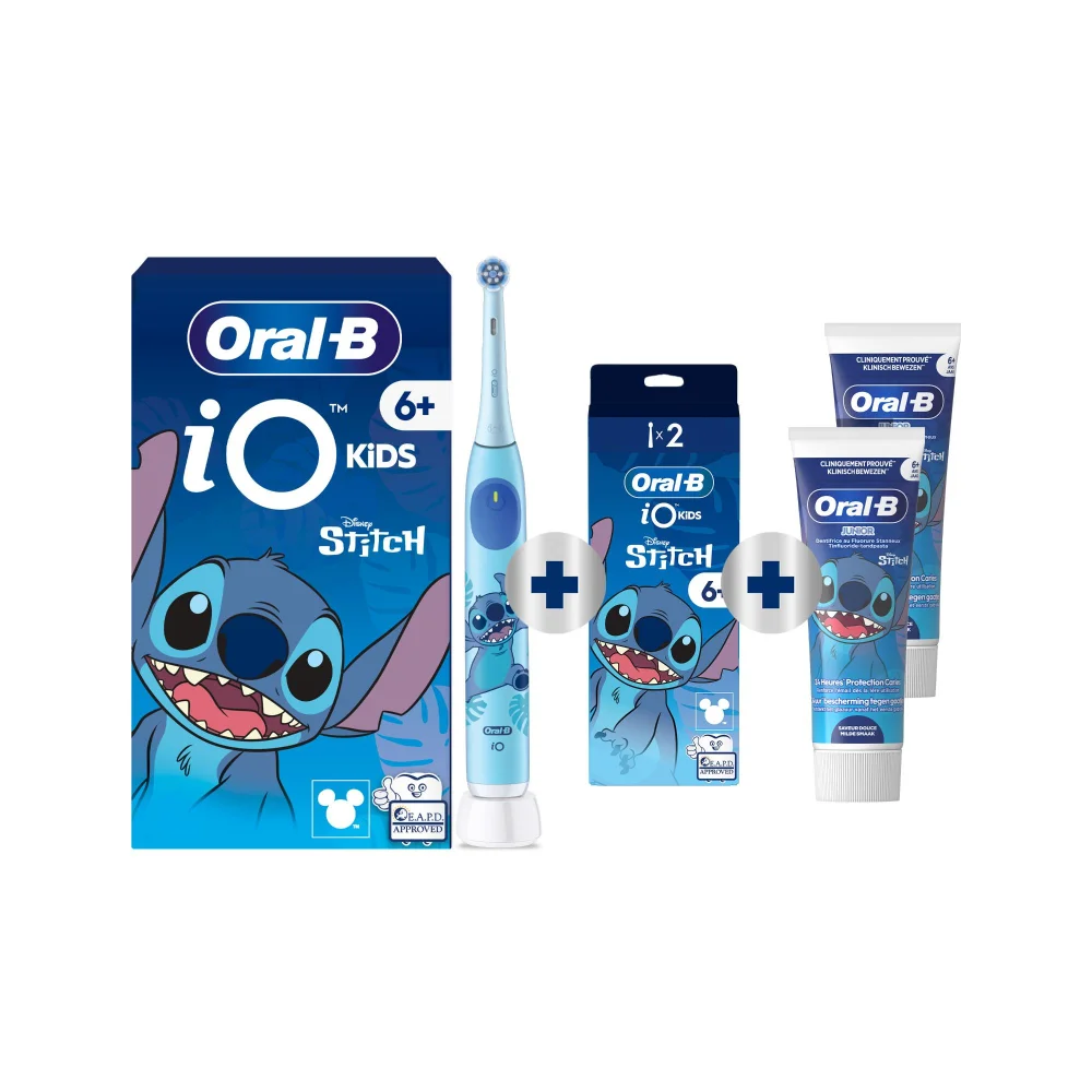 Oral-B iO Kids Stitch, 2 Opzetborstels & Tandpasta Afbeelding 1