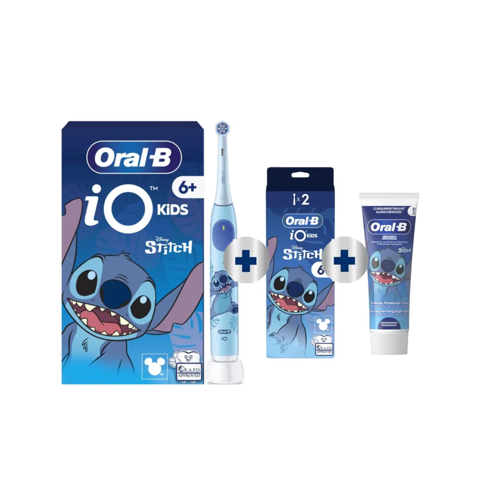Oral-B iO Kids Stitch, 2 Opzetborstels & Tandpasta Afbeelding 1