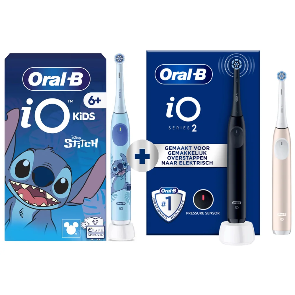 Oral-B iO Kids Stitch & iO 2 Duo Zwart & Roze Afbeelding 1