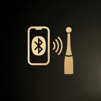 Geconnecteerde app. Begeleidt je tijdens het poetsen.