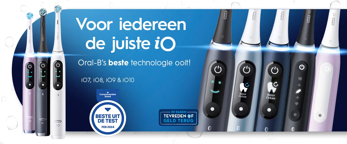 Voor iedereen de juiste iO met - Oral B's beste technologie ooit! iO7, iO8, iO9 en iO10