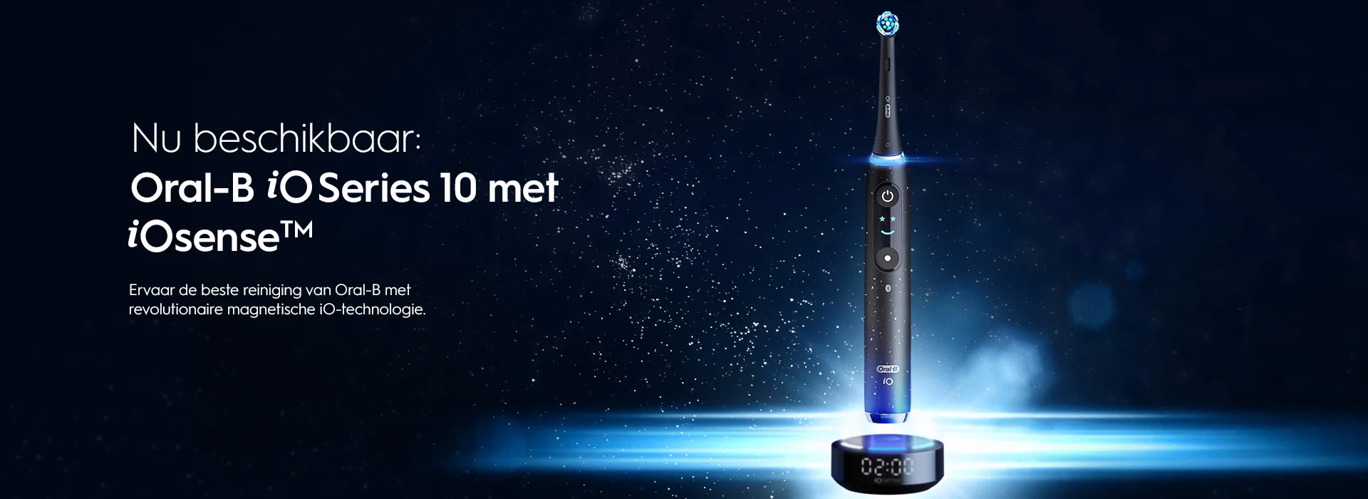 Binnenkort verkrijgbraar: Oral-B iO Series 10 met iO Sense - Ervaar de beste reiniging van Oral-B met revolutionaire magnetische iO-technologie.
