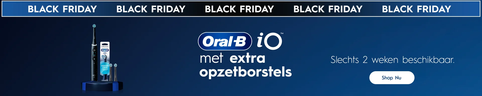 Black Friday. met extra opzetborstels. Slechts 2 weken beschikbaar.